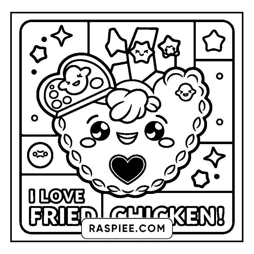 115 Bold and Easy Kawaii Food Coloring Pages