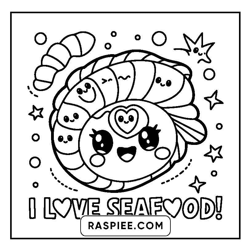 115 Bold and Easy Kawaii Food Coloring Pages