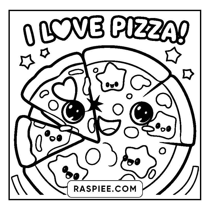 115 Bold and Easy Kawaii Food Coloring Pages