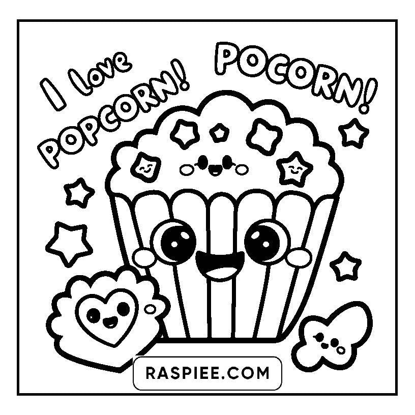 115 Bold and Easy Kawaii Food Coloring Pages