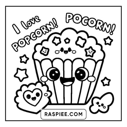 115 Bold and Easy Kawaii Food Coloring Pages