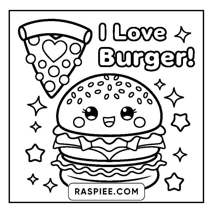 115 Bold and Easy Kawaii Food Coloring Pages