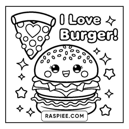 115 Bold and Easy Kawaii Food Coloring Pages