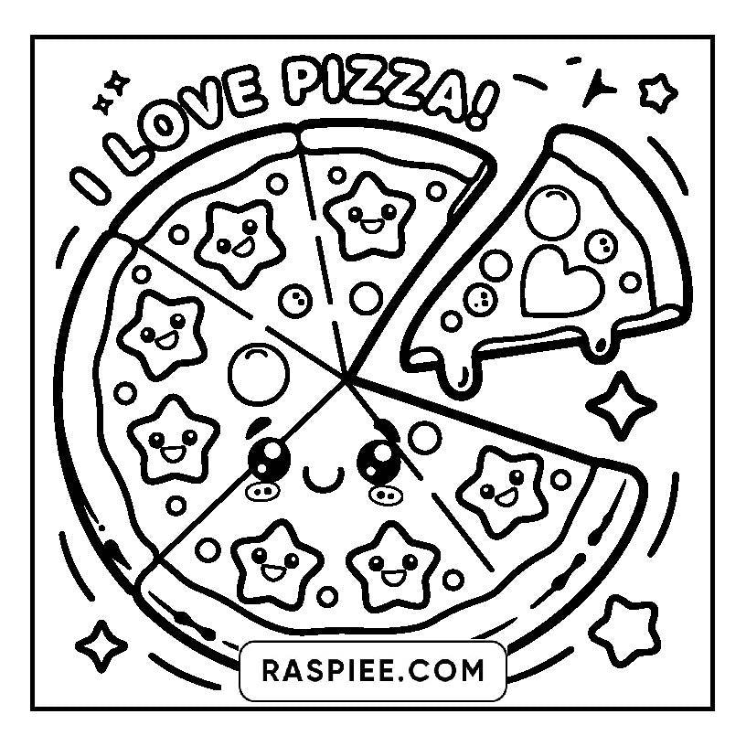 115 Bold and Easy Kawaii Food Coloring Pages