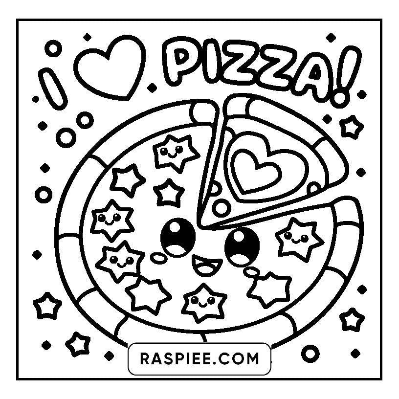 115 Bold and Easy Kawaii Food Coloring Pages