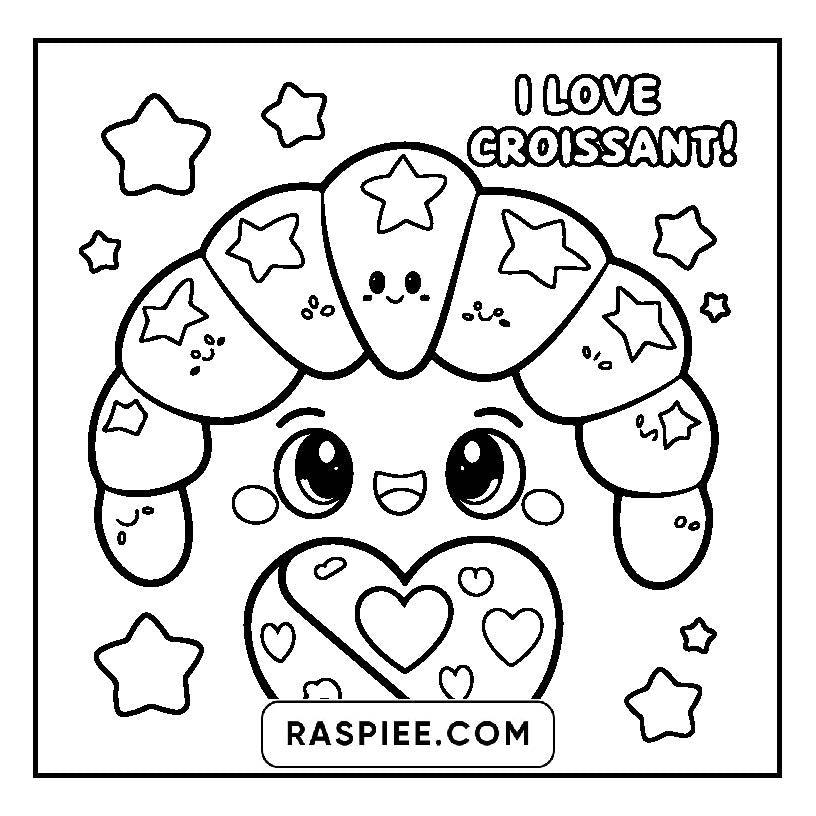 115 Bold and Easy Kawaii Food Coloring Pages
