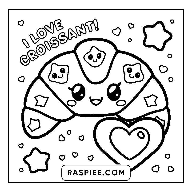 115 Bold and Easy Kawaii Food Coloring Pages