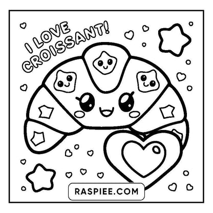 115 Bold and Easy Kawaii Food Coloring Pages