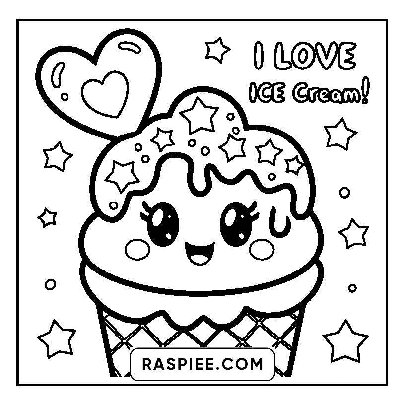 115 Bold and Easy Kawaii Food Coloring Pages