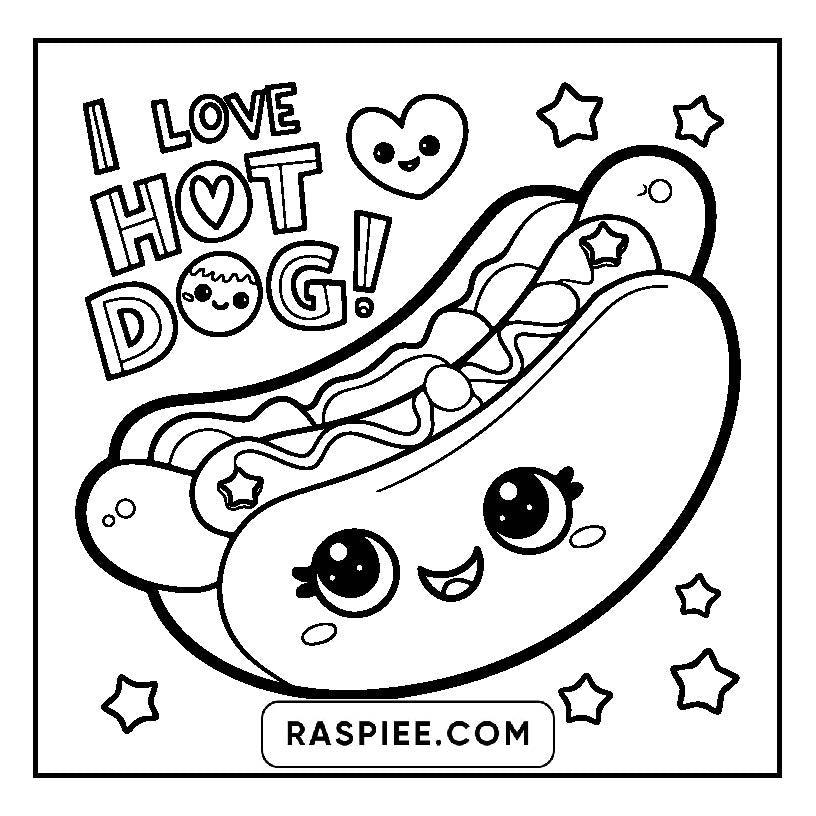 115 Bold and Easy Kawaii Food Coloring Pages
