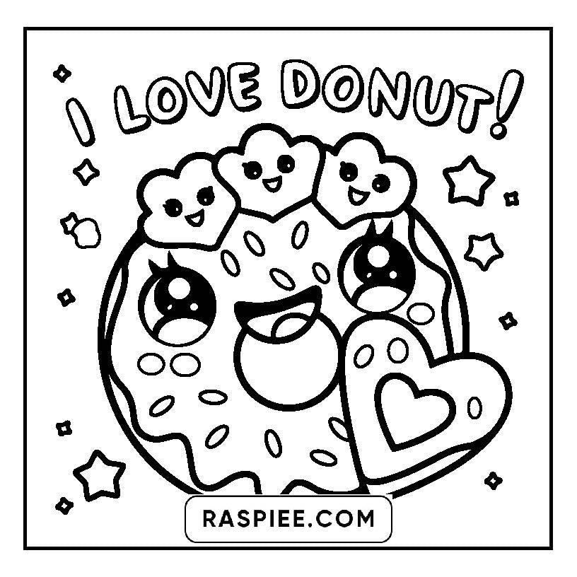 115 Bold and Easy Kawaii Food Coloring Pages