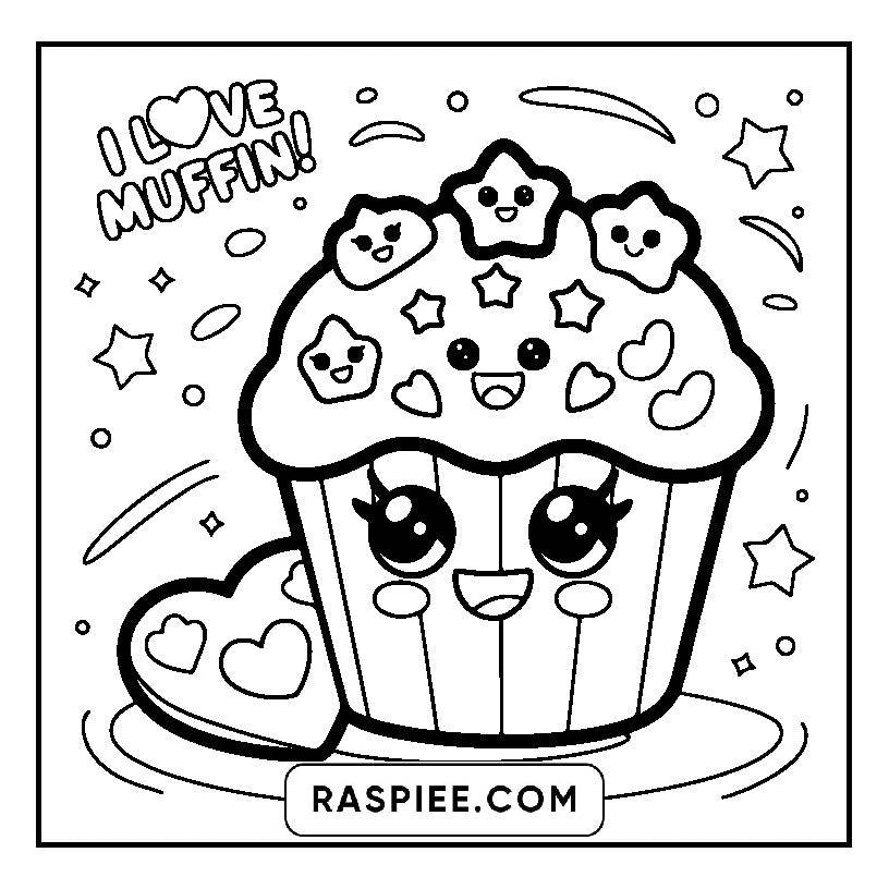 115 Bold and Easy Kawaii Food Coloring Pages