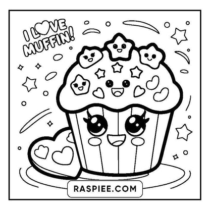 115 Bold and Easy Kawaii Food Coloring Pages