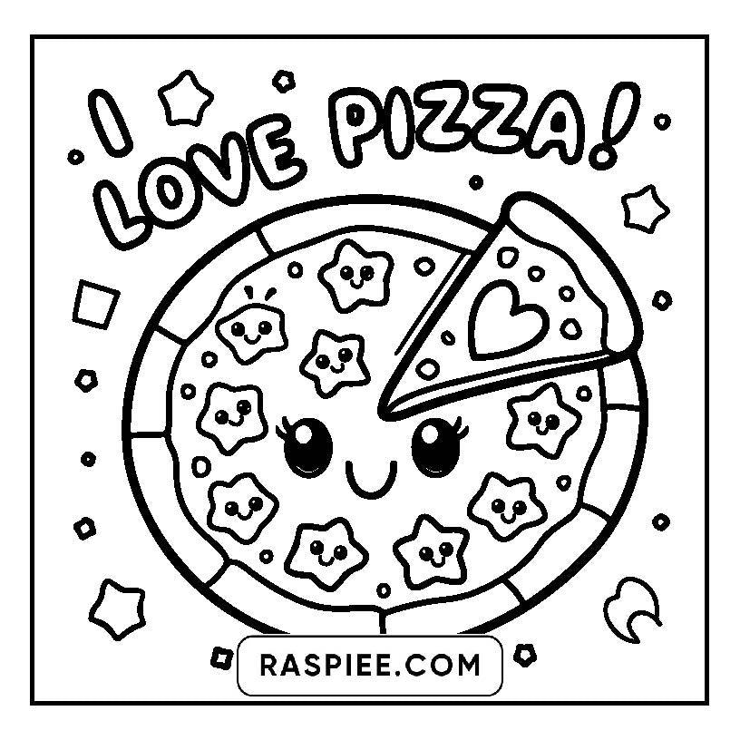 115 Bold and Easy Kawaii Food Coloring Pages