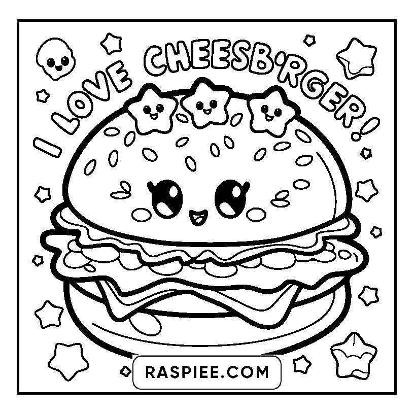 115 Bold and Easy Kawaii Food Coloring Pages