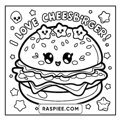 115 Bold and Easy Kawaii Food Coloring Pages