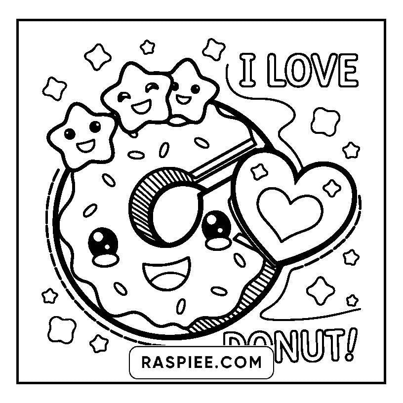 115 Bold and Easy Kawaii Food Coloring Pages