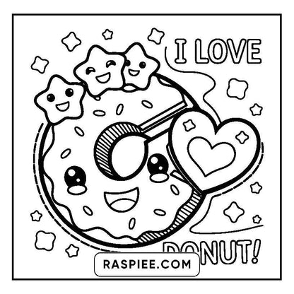 115 Bold and Easy Kawaii Food Coloring Pages