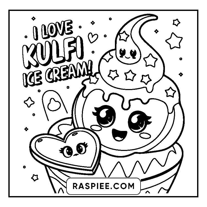115 Bold and Easy Kawaii Food Coloring Pages