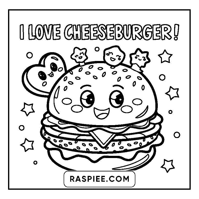 115 Bold and Easy Kawaii Food Coloring Pages