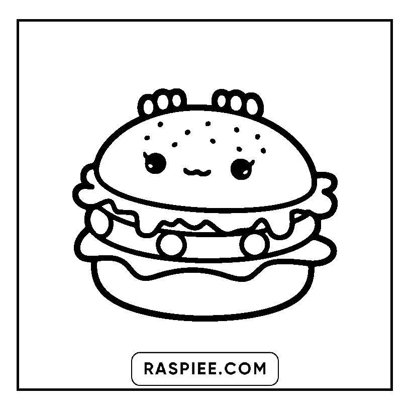 115 Bold and Easy Kawaii Food Coloring Pages