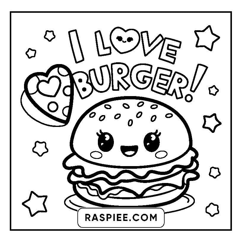 115 Bold and Easy Kawaii Food Coloring Pages