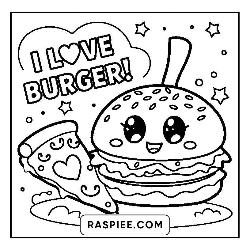 115 Bold and Easy Kawaii Food Coloring Pages