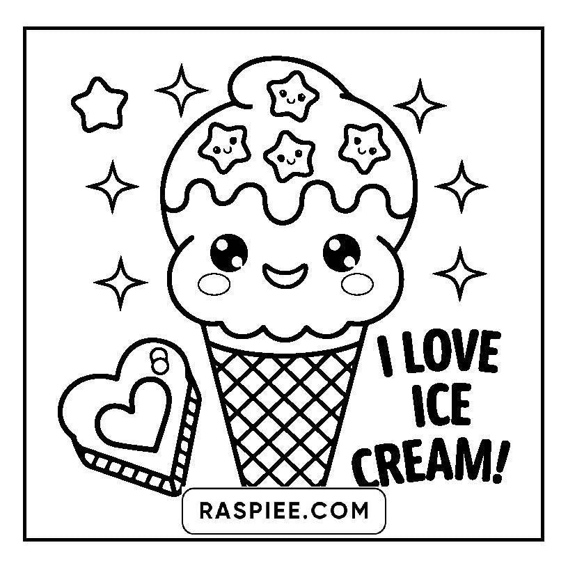 115 Bold and Easy Kawaii Food Coloring Pages