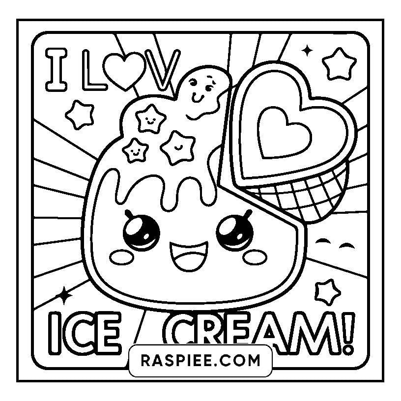 115 Bold and Easy Kawaii Food Coloring Pages