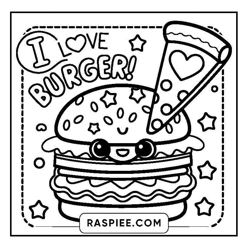 115 Bold and Easy Kawaii Food Coloring Pages