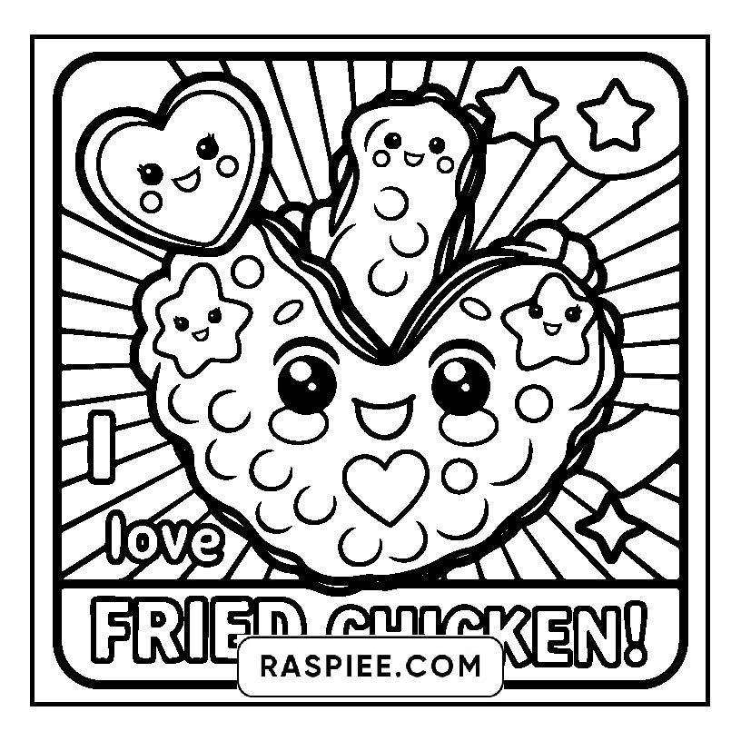 115 Bold and Easy Kawaii Food Coloring Pages