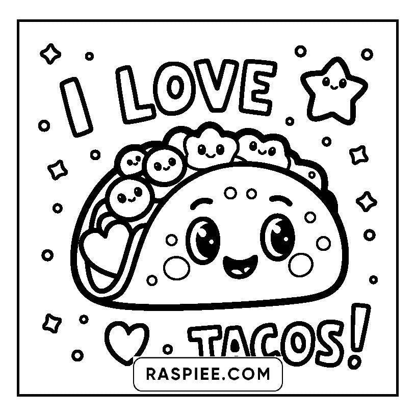 115 Bold and Easy Kawaii Food Coloring Pages