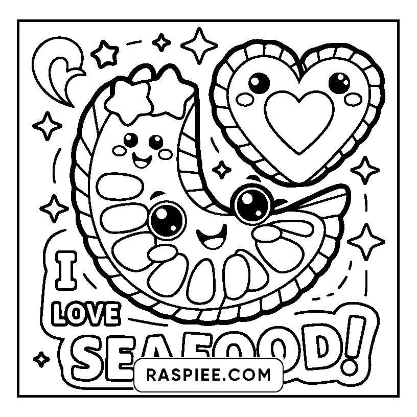 115 Bold and Easy Kawaii Food Coloring Pages