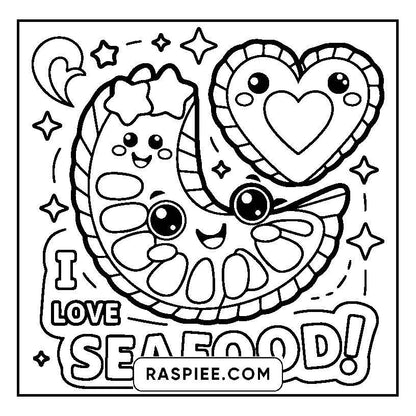 115 Bold and Easy Kawaii Food Coloring Pages