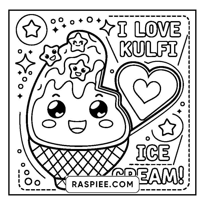 115 Bold and Easy Kawaii Food Coloring Pages