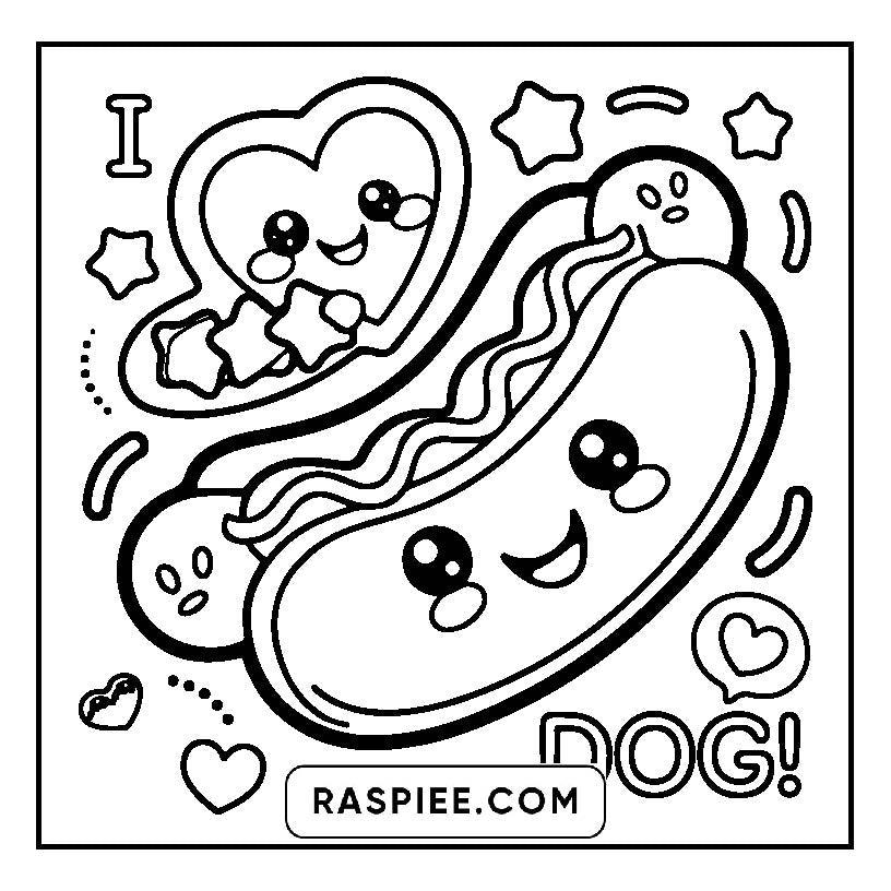 115 Bold and Easy Kawaii Food Coloring Pages