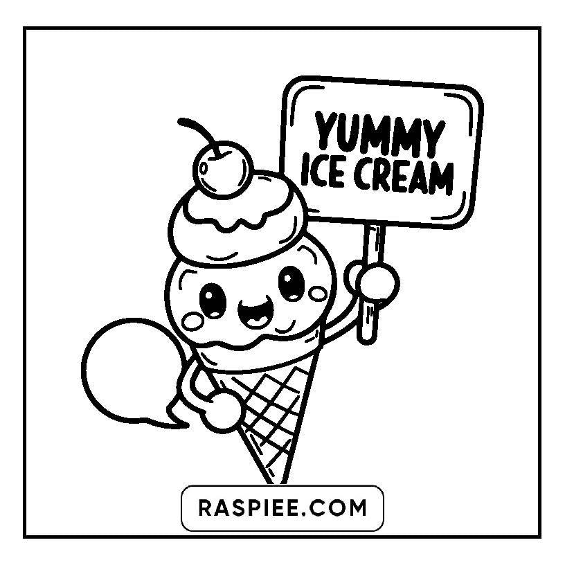 115 Bold and Easy Kawaii Food Coloring Pages