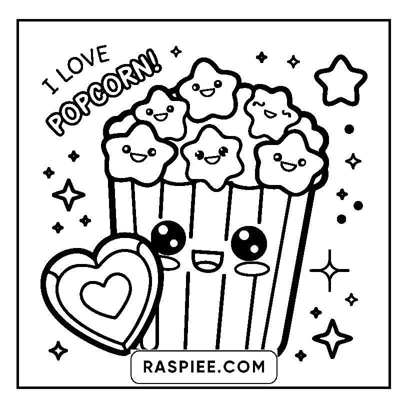 115 Bold and Easy Kawaii Food Coloring Pages