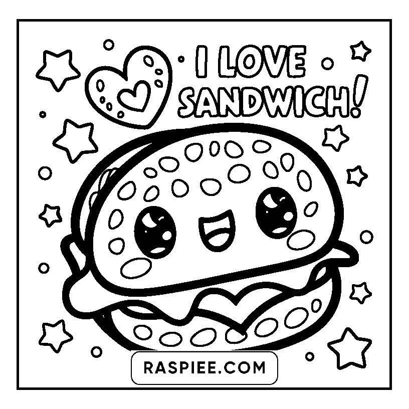 115 Bold and Easy Kawaii Food Coloring Pages