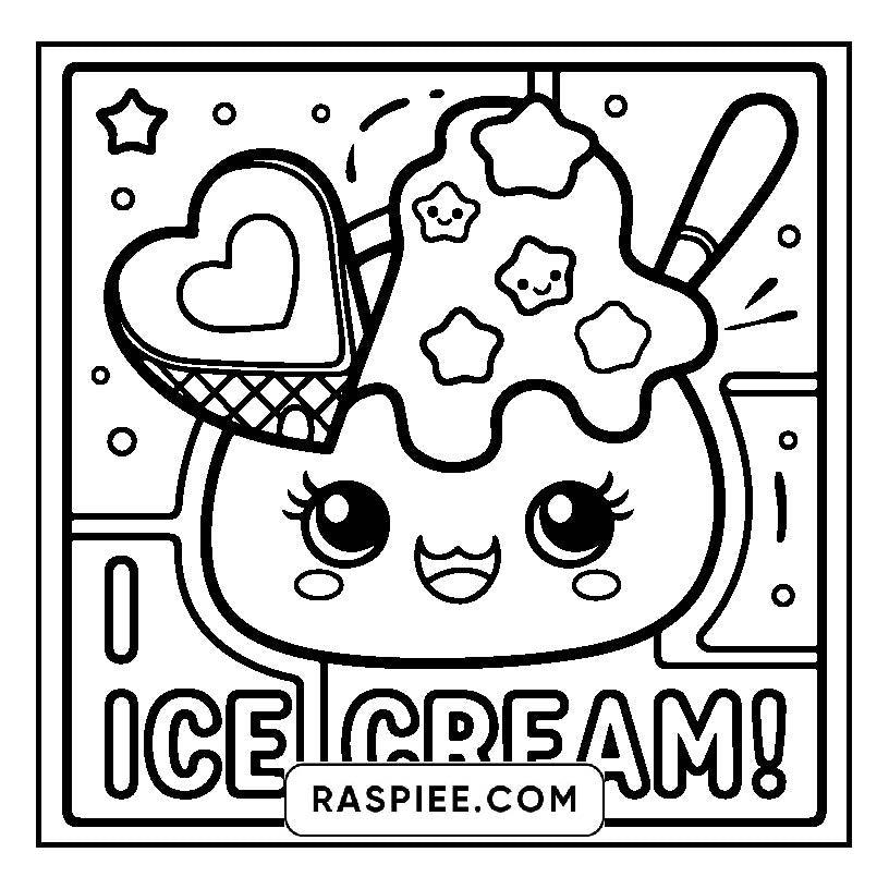 115 Bold and Easy Kawaii Food Coloring Pages
