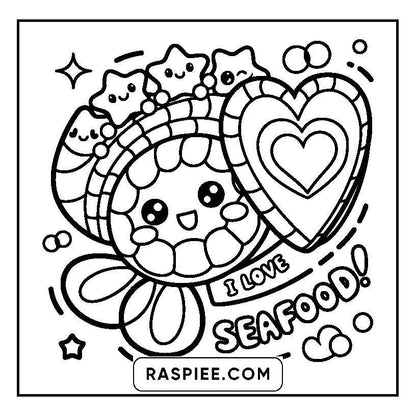 115 Bold and Easy Kawaii Food Coloring Pages