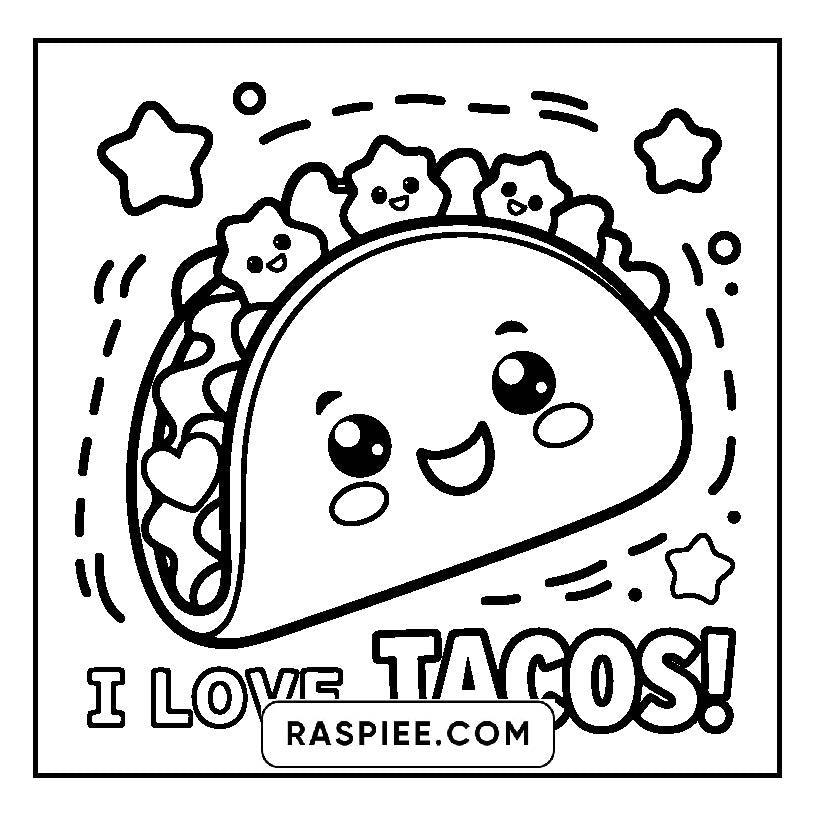 115 Bold and Easy Kawaii Food Coloring Pages