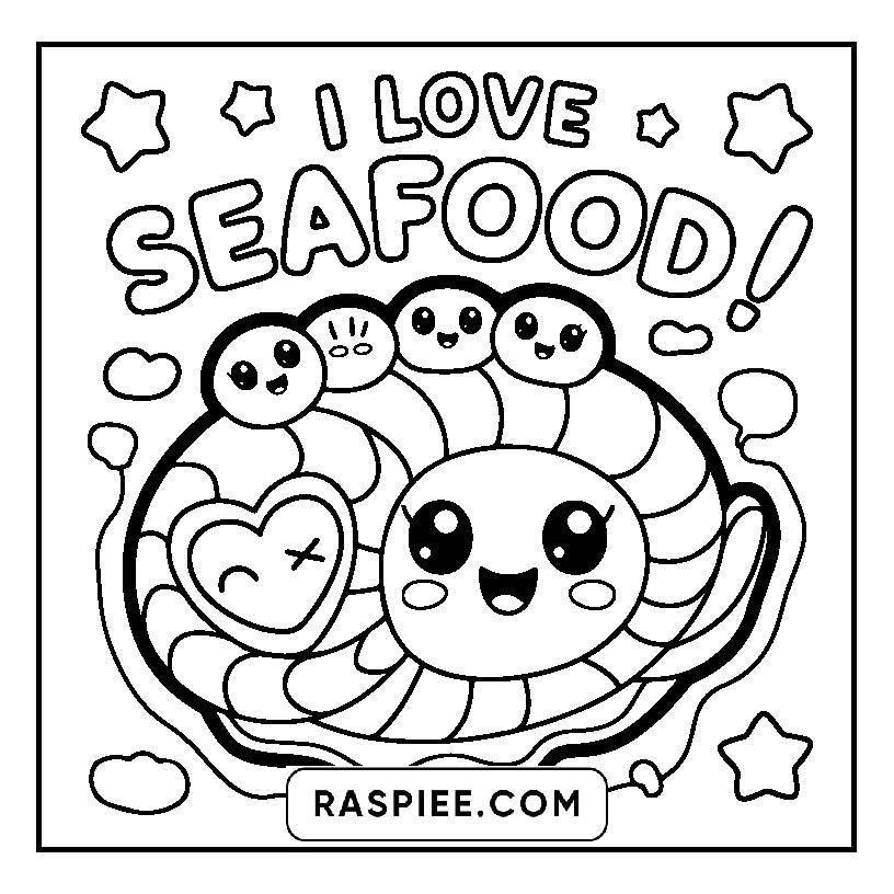115 Bold and Easy Kawaii Food Coloring Pages