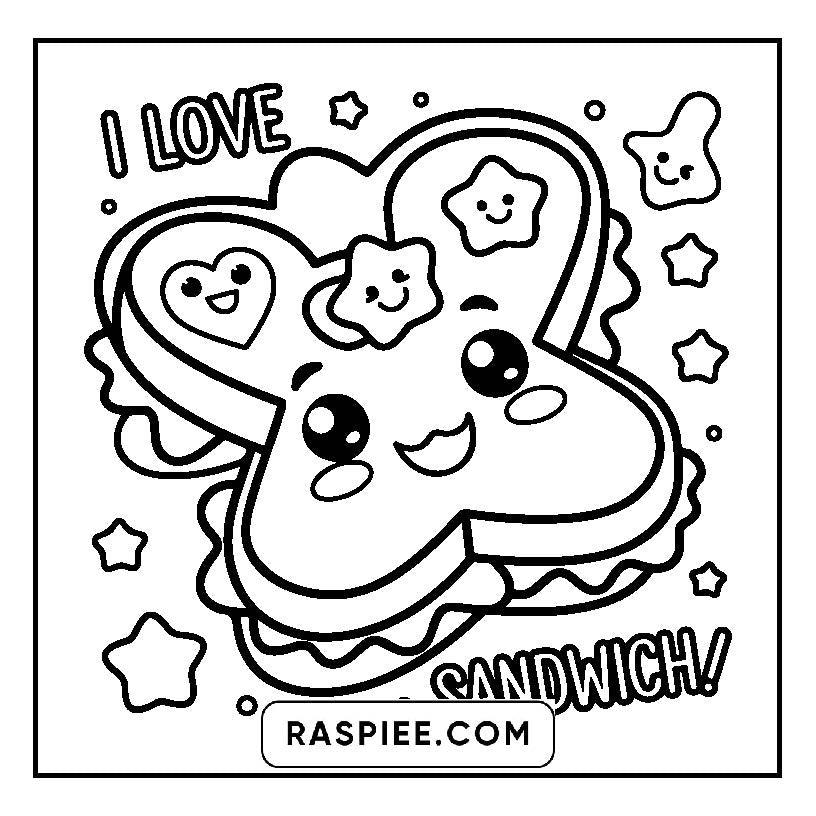 115 Bold and Easy Kawaii Food Coloring Pages