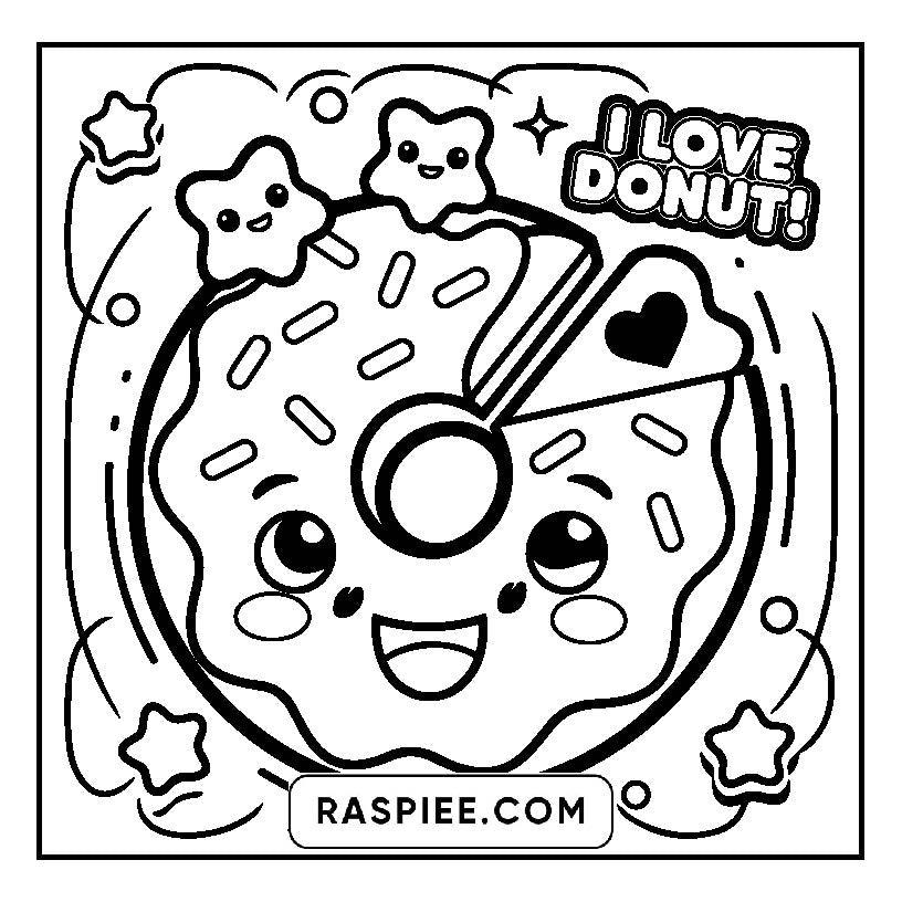 115 Bold and Easy Kawaii Food Coloring Pages