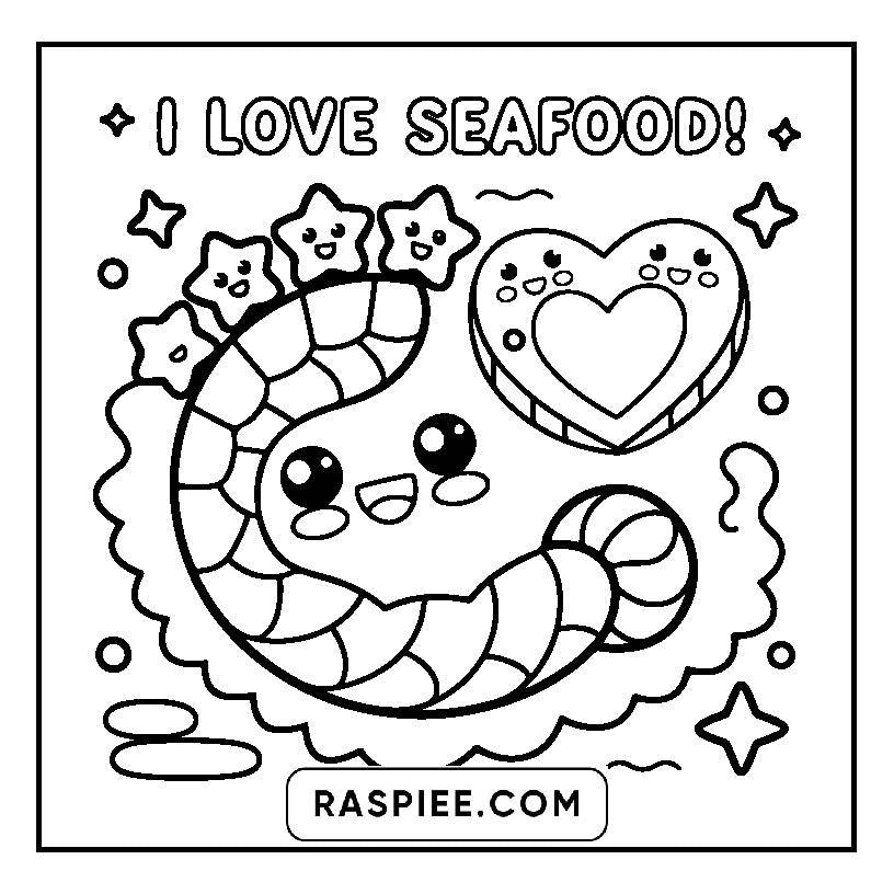 115 Bold and Easy Kawaii Food Coloring Pages