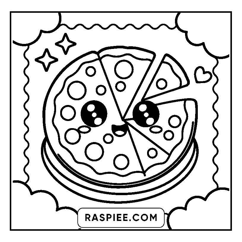 115 Bold and Easy Kawaii Food Coloring Pages