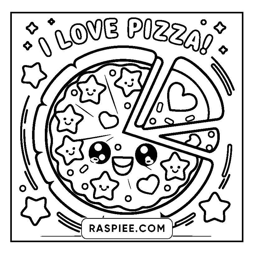 115 Bold and Easy Kawaii Food Coloring Pages