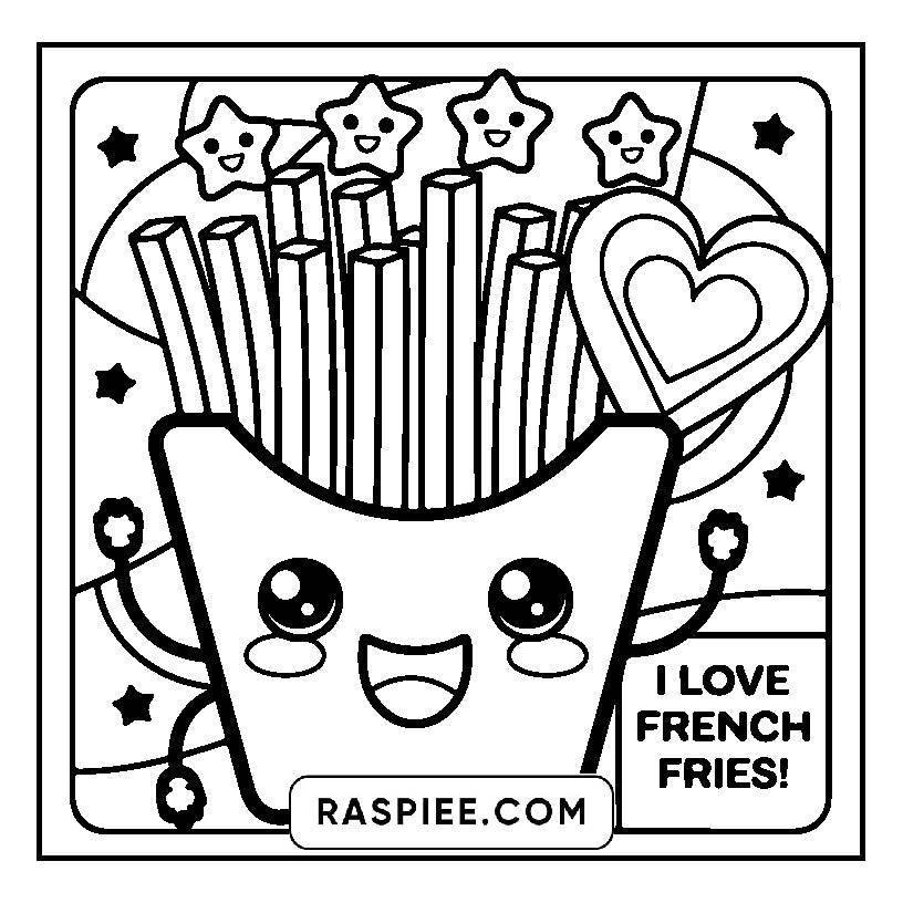 115 Bold and Easy Kawaii Food Coloring Pages