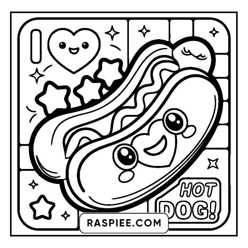 115 Bold and Easy Kawaii Food Coloring Pages